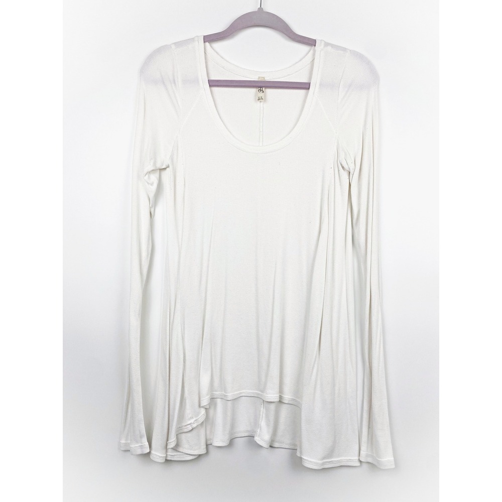 We The Free Ribbed Scoop Neck High Low Tunic Top